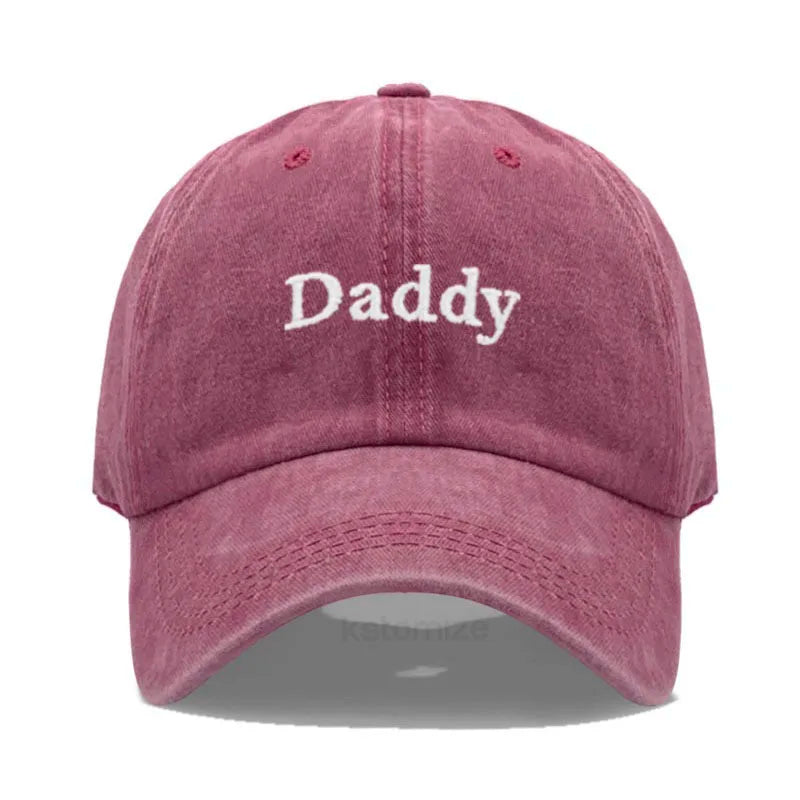 Daddy & Mommy Embroidery Baseball Cap for Men & Women Unisex Soft Washed Cotton Baseball Hats For Father's Mother's Day Gifts