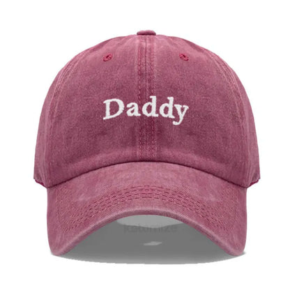 Daddy & Mommy Embroidery Baseball Cap for Men & Women Unisex Soft Washed Cotton Baseball Hats For Father's Mother's Day Gifts