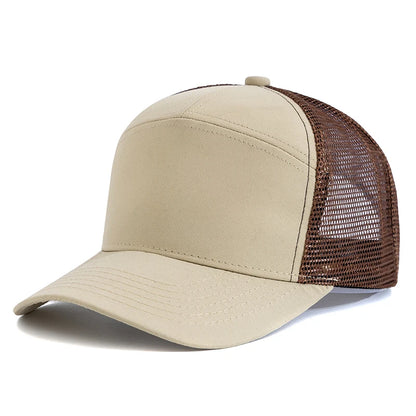 Hot Sale Seven-Panel Style Trucker Hat Adjustable Baseball Cap Splicing Colors Blank Hat