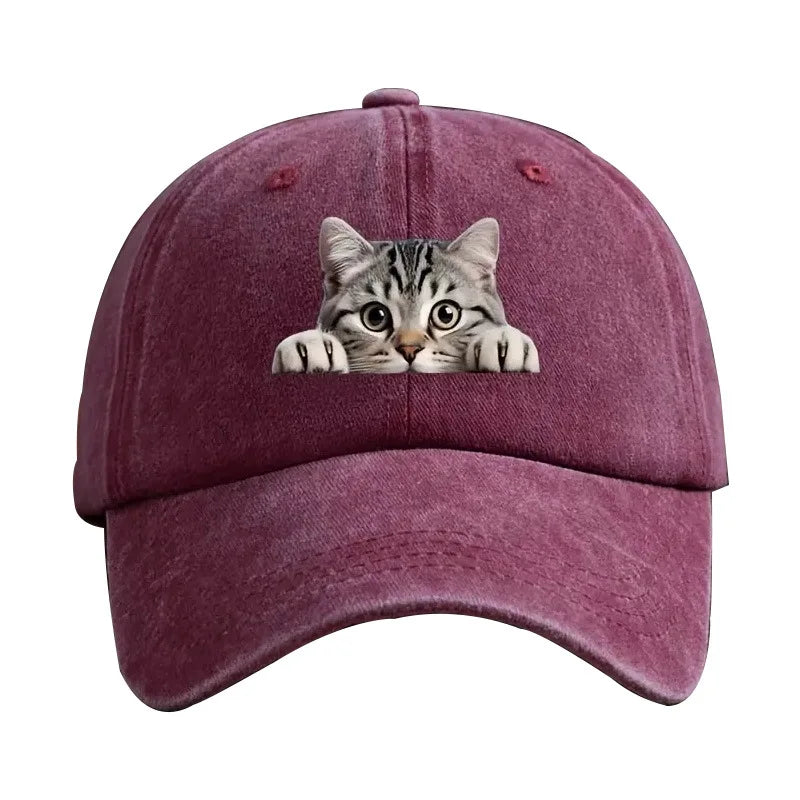 Fashion Washed Cotton Denim Baseball Caps Men Women Vintage Animal 3D Print Outdoor Sports Trucker Dad Hat Female Male Sun Hats