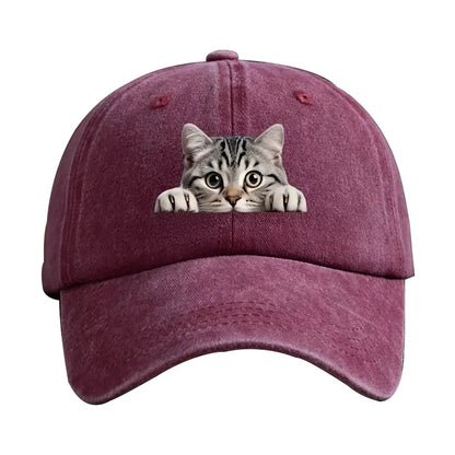 Fashion Washed Cotton Denim Baseball Caps Men Women Vintage Animal 3D Print Outdoor Sports Trucker Dad Hat Female Male Sun Hats
