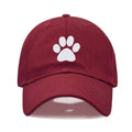 Dog Paw Embroidered Baseball Cap for Women Men Fashion Adjustable Washed Cotton Dad Hat Unisex Classic Golf Caps