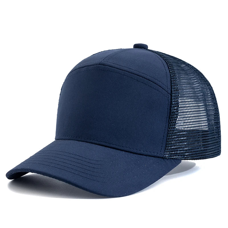 Hot Sale Seven-Panel Style Trucker Hat Adjustable Baseball Cap Splicing Colors Blank Hat