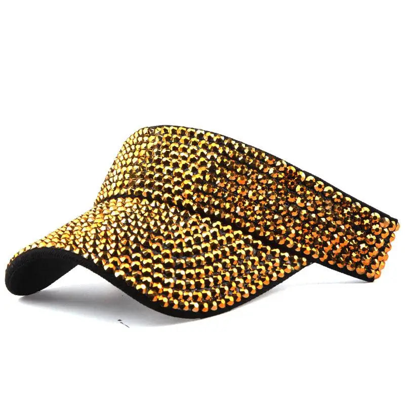 Sparkling Rhinestone Baseball Cap Women's Korean Summer Hat Sun Visor Adjustable Outdoor Sports Beach Sun Hats Lady Accessories