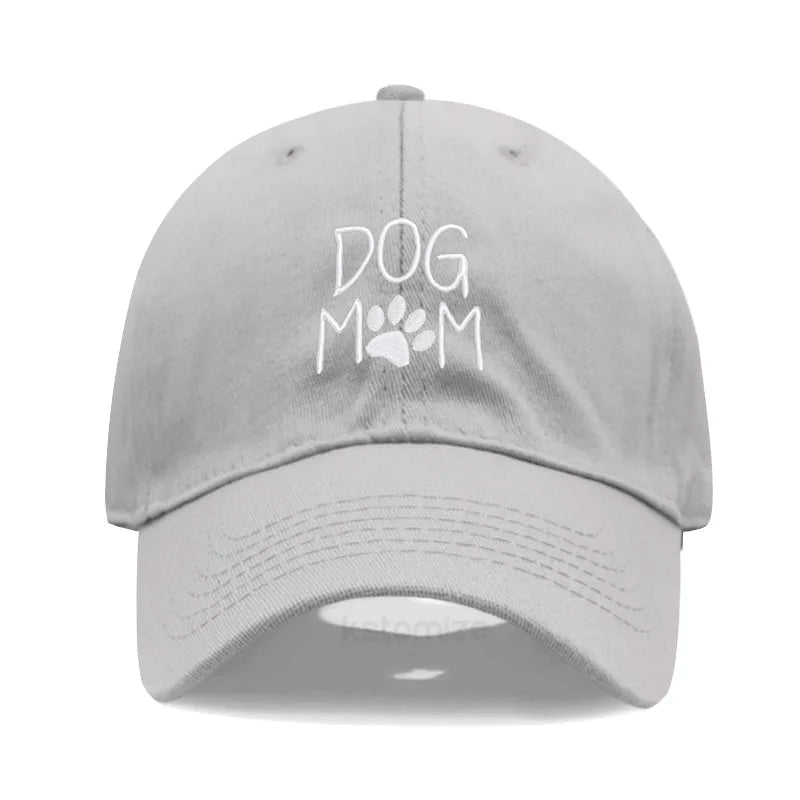 Dog Mom Embroidered Baseball Cap for Women Men Fashion Adjustable Soft Cotton Dad Hat Unisex Classic Golf Caps