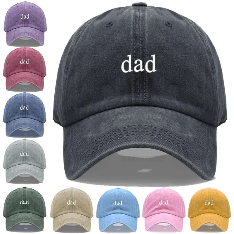 New dad mom Embroidery Soft Cotton Baseball Cap Fashion Women Men Hat Sport Visors Snapback Cap Sun Hat Breathable Outdoor Caps