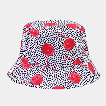 creative fruit pattern bucket hat men's and women's outdoor leisure sunscreen fishing sun hat double-sided beach basin cap