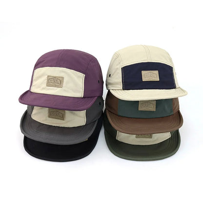 Unisex Quick-Dry Short Brim Baseball Cap – Thin Breathable Summer Outdoor Hiking Sun Hat (5-Panel Style)