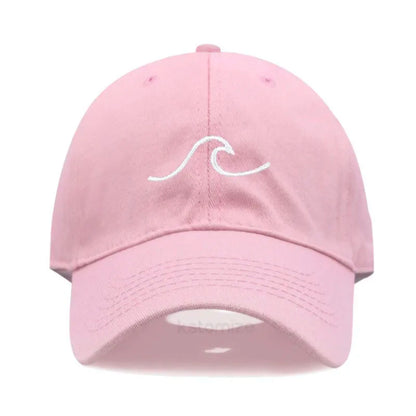 Men's Baseball Cap Women's Washed Cotton Waves Embroidery Embroidery Dad Hat Sport Golf Caps For Man Sun Hats Dropshipping