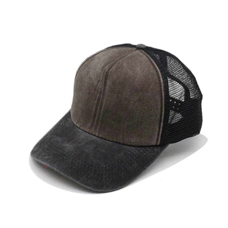 1pcs Baseball Cap Men's Summer Breathable Mesh Sun Hat Unisex Cotton Snapback Cap Truck Caps Visor
