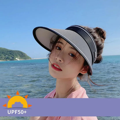 Women’s UV Protection Wide Brim Sun Hat Large Brim Outdoor Cycling Shade Hat Summer Cap
