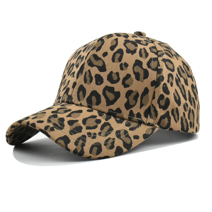 Unisex Leopard Print Baseball Cap – Cotton Adjustable Snapback Hip Hop Trucker Sun Hat for Summer Outdoor Sports
