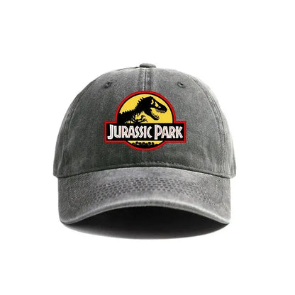 Jurassic Park Baseball Cap Distressed Hats Cap Dinosaur Men Retro Outdoor Summer Adjustable Hat Casual Versatile Sun Protection