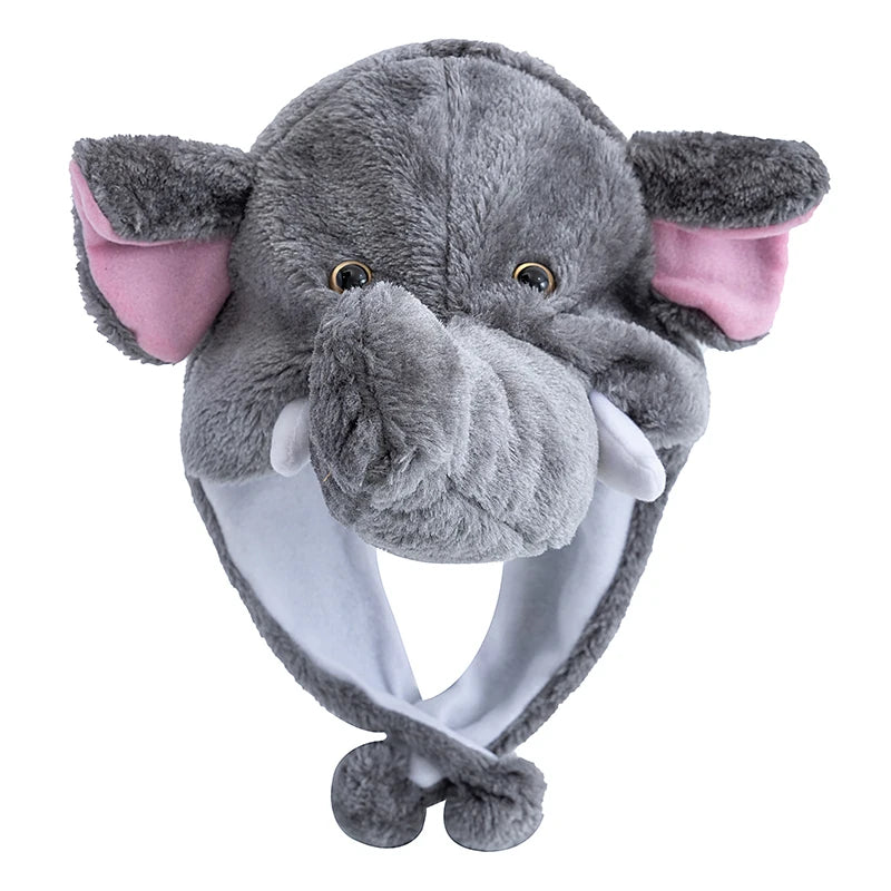 Hot Sale Unisex Funny Bulls Head 3D Animal Style Decorative Hat Winter Cap For Men Women Plush Fur Lovely Family Hat