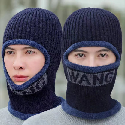 Fashion Cool Men Autumn Winter Warm Thick Beanies Cap Hat Male Multifunction Snood Scarf Knitted Cap Hat For Men