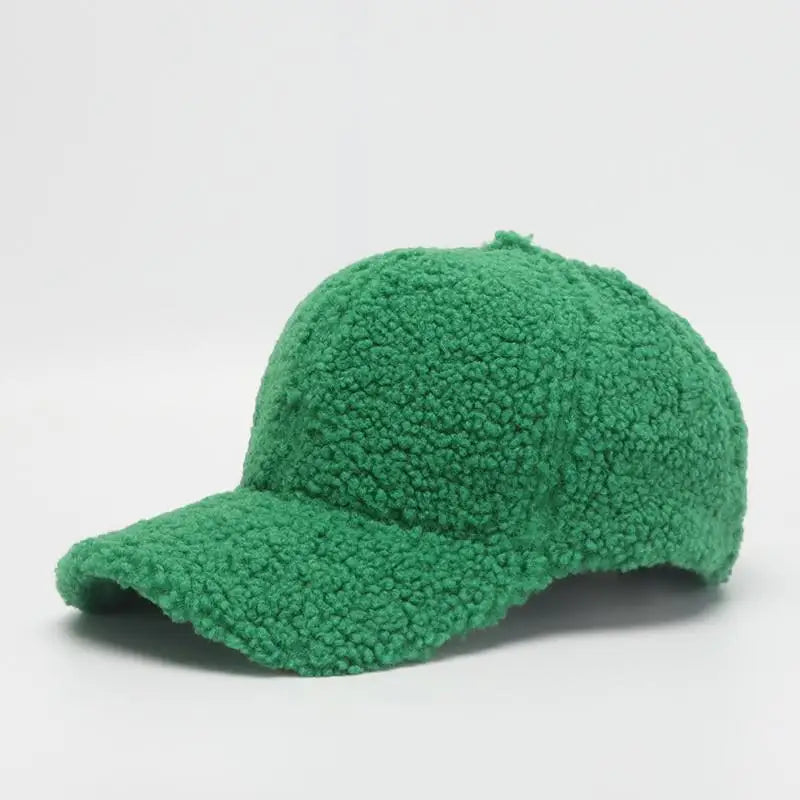 Winter Hats For Women Faux Fur Baseball Cap Female Outdoor Sunshade Keep Warm Solid Color Gorras Casquette Cap Men Casual New