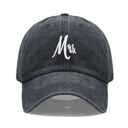 Matching Mr. & Mrs. Baseball Cap Men's Women's Cotton Embroidery Sport Golf Caps Bridal Gift Newlywed Honeymoon Wedding Gift