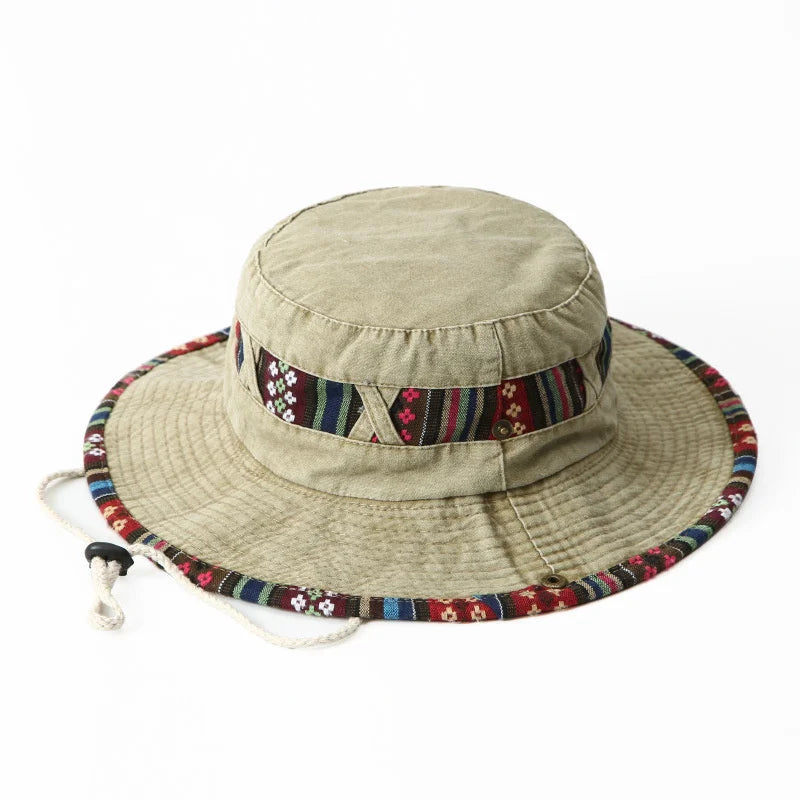 Unisex Summer Bucket Hat – Outdoor Camping Fishing Hiking Sun Cap, Foldable Cowboy Style