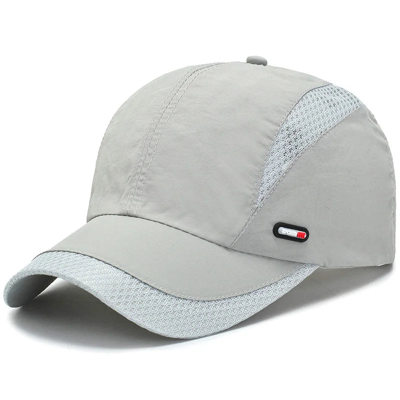 Hat Men'S Spring/Summer Mesh Baseball Cap Quick Dry Wash Large Eave Breathable Visor Outdoor Sports Cap