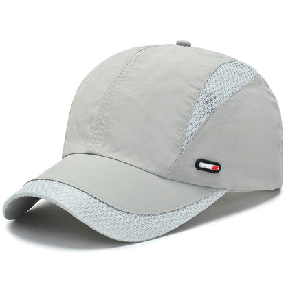 Hat Men'S Spring/Summer Mesh Baseball Cap Quick Dry Wash Large Eave Breathable Visor Outdoor Sports Cap