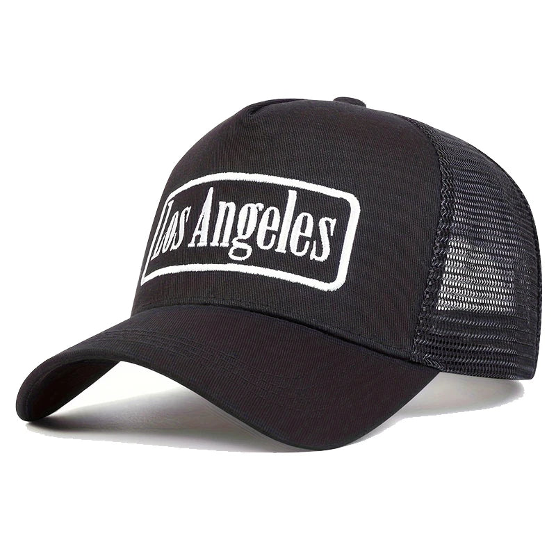 Unisex LOS ANGELES Print Baseball Net Caps Spring and Summer Outdoor Adjustable Casual Hats Sunscreen Hat