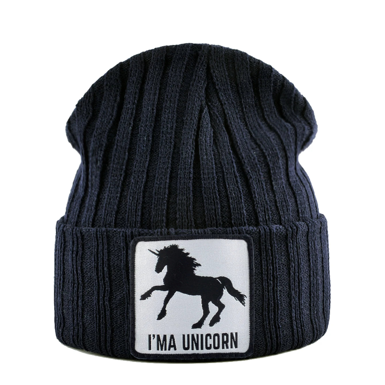 Knitted Skullies Beanie With Animals Patch Men Women Outdoor Casual Sport Hats Autumn Winter Solid Color Hip Hop Beanies