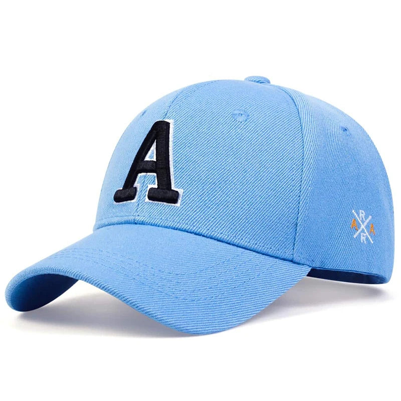 Unisex  A Letter Embroidery Baseball Cap Spring and Autumn Snapback Hat Adjustable Casual Cap Sunscreen Hat