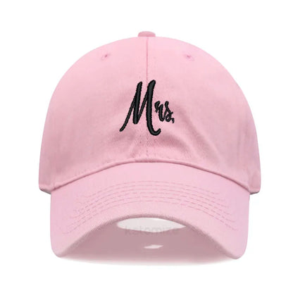 Matching Mr. & Mrs. Baseball Cap Men's Women's Cotton Embroidery Sport Golf Caps Bridal Gift Newlywed Honeymoon Wedding Gift