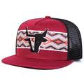 Unisex Personalized Bull Head Embroidery Hip-hop Net Hats Spring Summer Outdoor Adjustable Casual Baseball Caps Sunscreen Hat