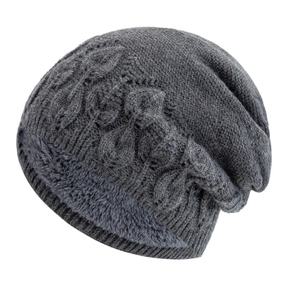 New Style Winter Hat Fashion Plush Fur Lined Hat For Men And Women Outdoor Peacock Feathers Figure Beanie Keep Warm Winter Cap