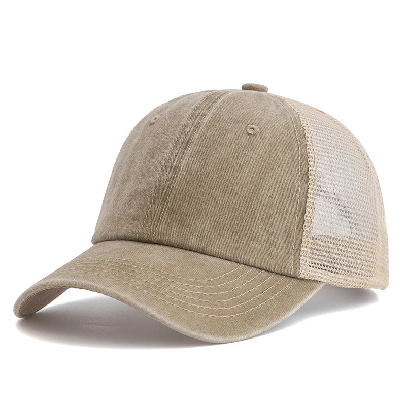 Hot Sale Unisex Trucker Hat Multi Colors Plain Baseball Cap Women Men Washed Cotton Cap