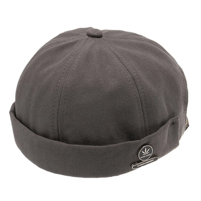 Unisex Corduroy Brimless Cap – Solid Color Retro Docker Beanie, Adjustable Streetwear Hat