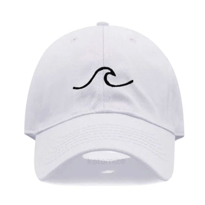 Men's Baseball Cap Women's Washed Cotton Waves Embroidery Embroidery Dad Hat Sport Golf Caps For Man Sun Hats Dropshipping