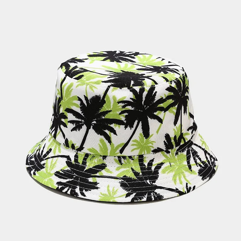 fashion plant printing pattern fisherman hat spring and summer outdoor sun protection fisherman cap unises fishing caps