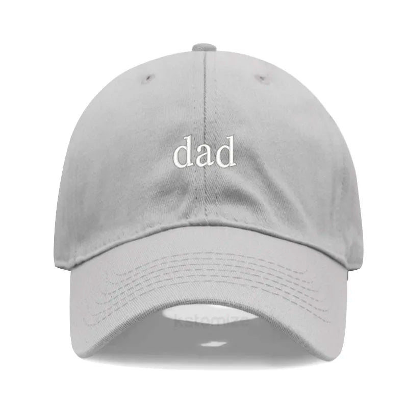 New dad mom Embroidery Soft Cotton Baseball Cap Fashion Women Men Hat Sport Visors Snapback Cap Sun Hat Breathable Outdoor Caps