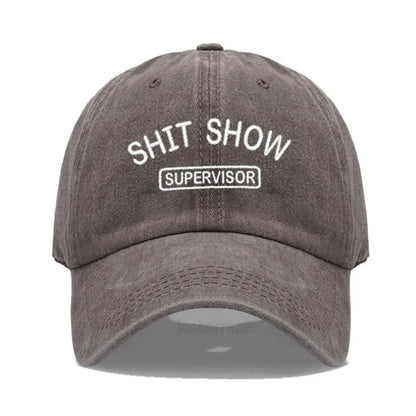 Men's Baseball Cap Women's Sport Golf Caps for Man Washed Cotton SHIT SHOW SUPERVISOR Embroidery Dad Hat Sun Hats Dropshipping