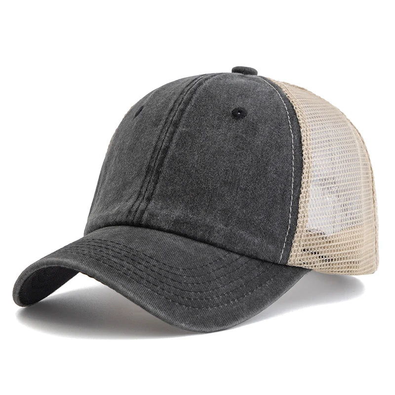 Hot Sale Unisex Trucker Hat Multi Colors Plain Baseball Cap Women Men Washed Cotton Cap