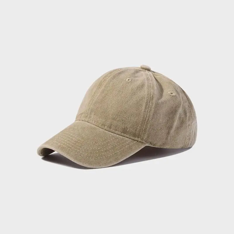 Baseball Cap Women Men Hat Vintage Washed Cotton Soft Top Denim Cloth Dad Hat Casual Sport Trucker Cap Solid Color Adjustable