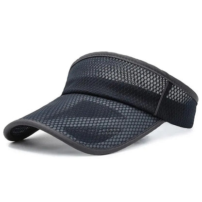 Summer Empty Top Hat Men's Sports Hat Women's Bare Plate Mesh Quick-Drying Hat Outdoor Casual Large Brim Empty Top Hat