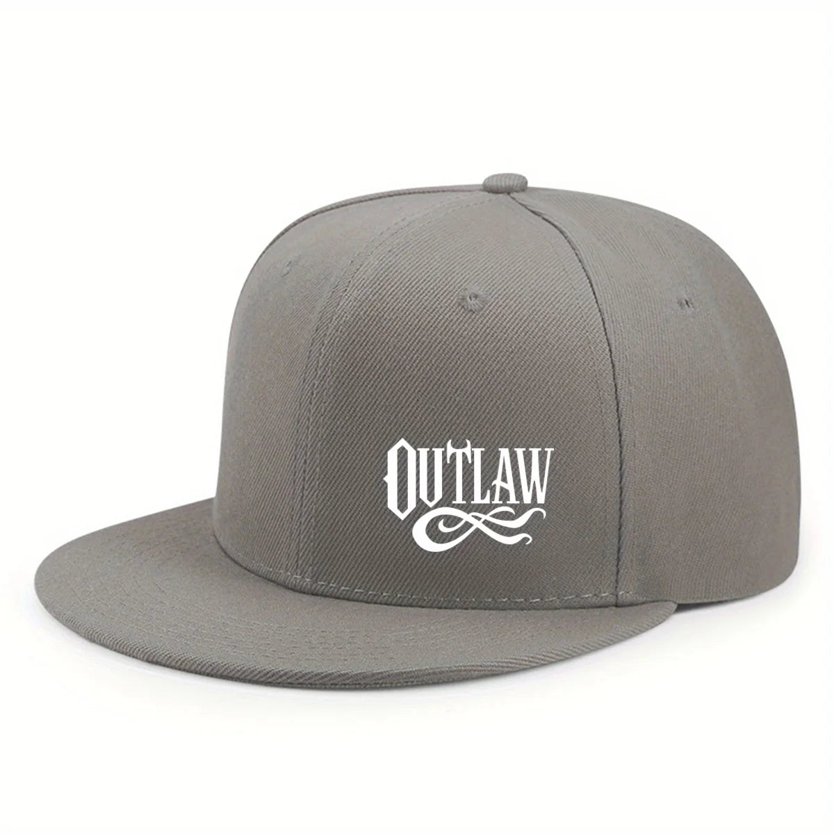 Unisex OUTLAW Printed Adjustable Baseball Cap  Men's and Women's Flat-brimmed Cap, Urban Street Style, Outdoor Activity Cap