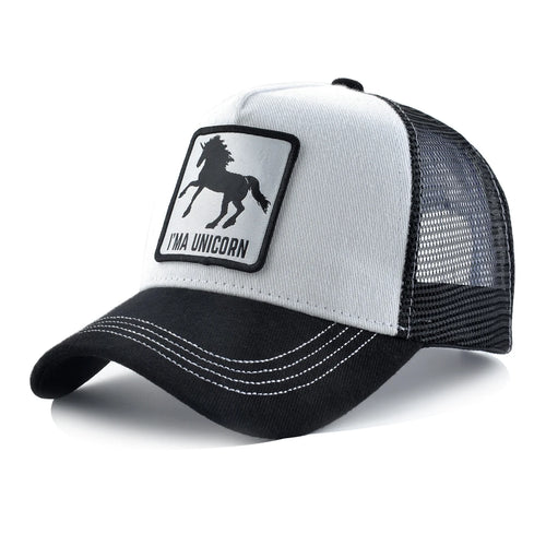 Fashion Trucker Cap With Unicorn Patch Men's Snapback Hip Hop Baseball Cap Women Four Seasons Outdoor Casual Sport Visor Hat