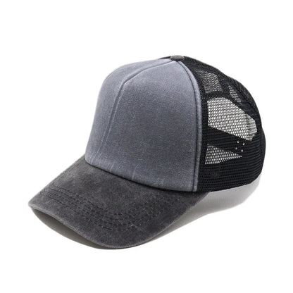 1pcs Baseball Cap Men's Summer Breathable Mesh Sun Hat Unisex Cotton Snapback Cap Truck Caps Visor