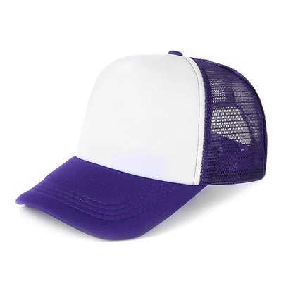 1 Piece Summer Trucker Hat Men Women Net Polyester Baseball Cap Blank Mesh Dad Hats Adjustable Sun Hat Visor