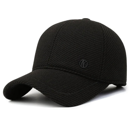 Outdoor Thick & Warm Adjustable Earmuffs Baseball Cap For Autumn And Winte