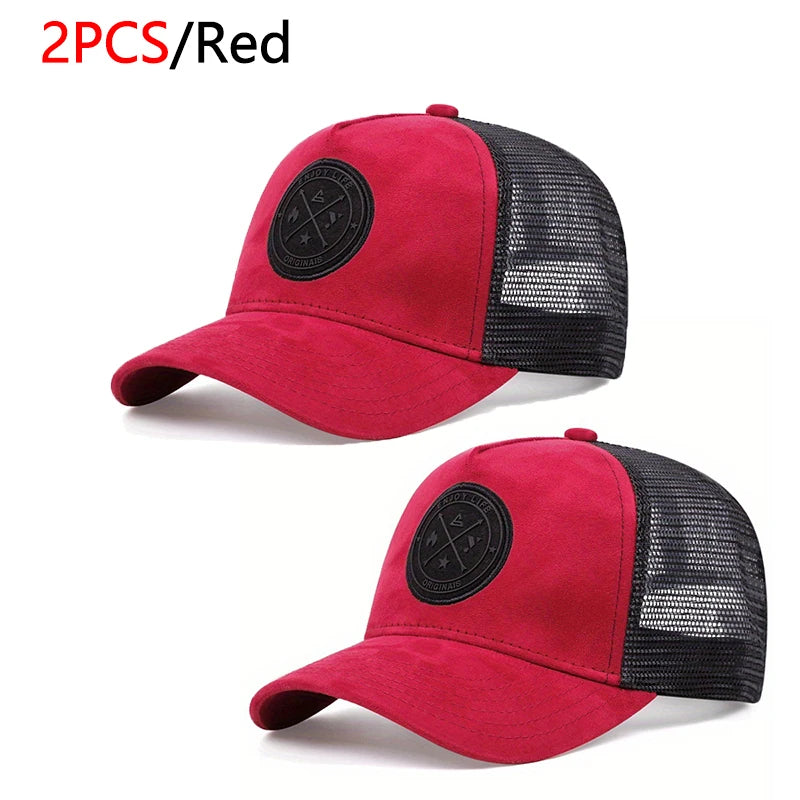 Unisex Mesh Snapback Cap – “ENJOY LIFE” Letter Patch Breathable Summer Trucker Hat