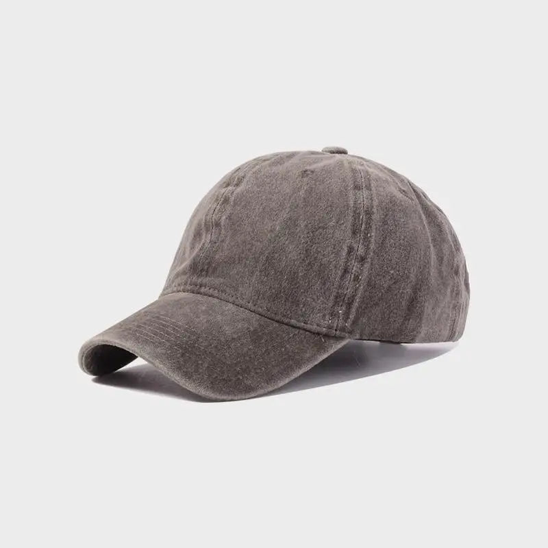 Baseball Cap Women Men Hat Vintage Washed Cotton Soft Top Denim Cloth Dad Hat Casual Sport Trucker Cap Solid Color Adjustable