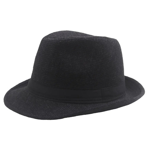 Autumn and Winter New Woolen Jazz Hat Vintage Middle Aged and Elderly Warm and Cold Proof Woolen Wide Brimmed  Grandpa Hat