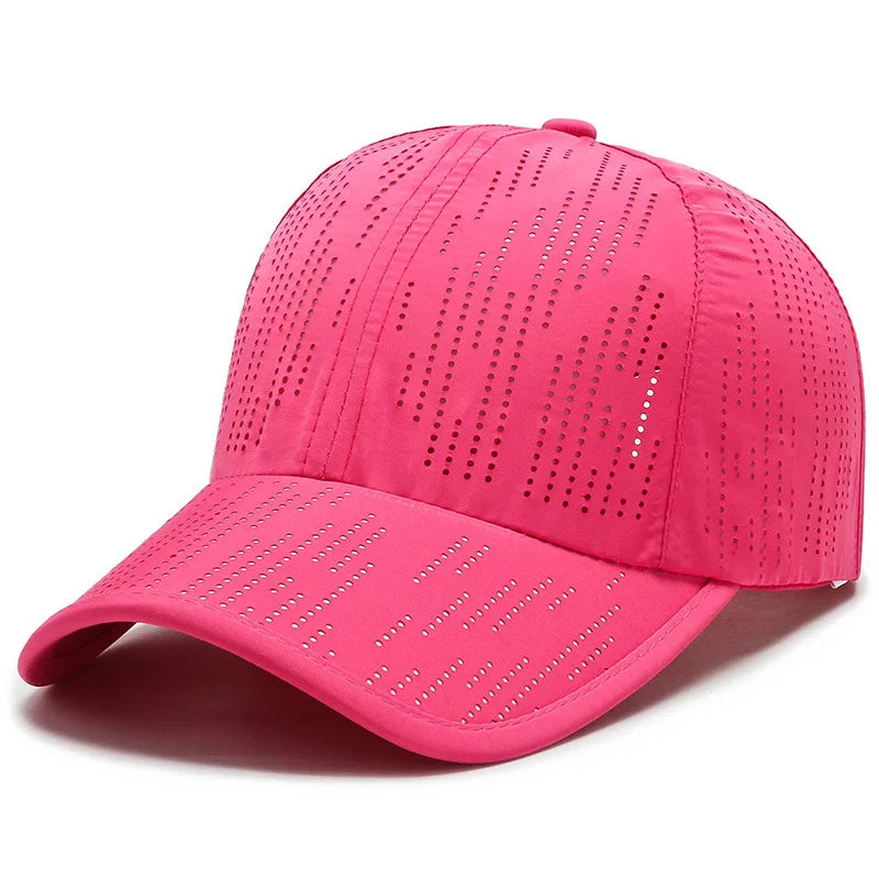 Vibrant Sport Color Block Hat - Men's Outdoor Sports Hat for Camping Hiking - Adjustable Quick-Drying Water-Resistant Hat with
