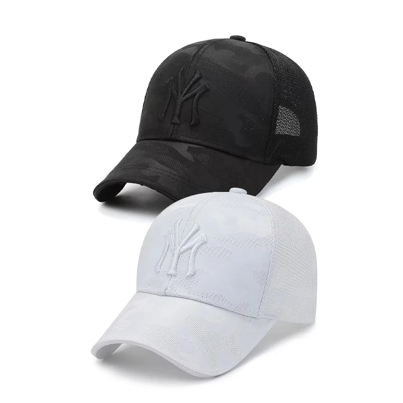 Men’s Camouflage Embroidered Baseball Cap Breathable Mesh Casual Summer Hat