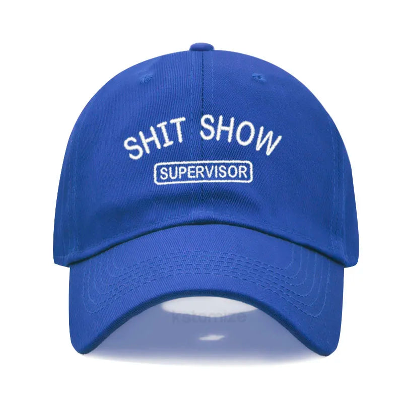 Men's Baseball Cap Women's Sport Golf Caps for Man Washed Cotton SHIT SHOW SUPERVISOR Embroidery Dad Hat Sun Hats Dropshipping
